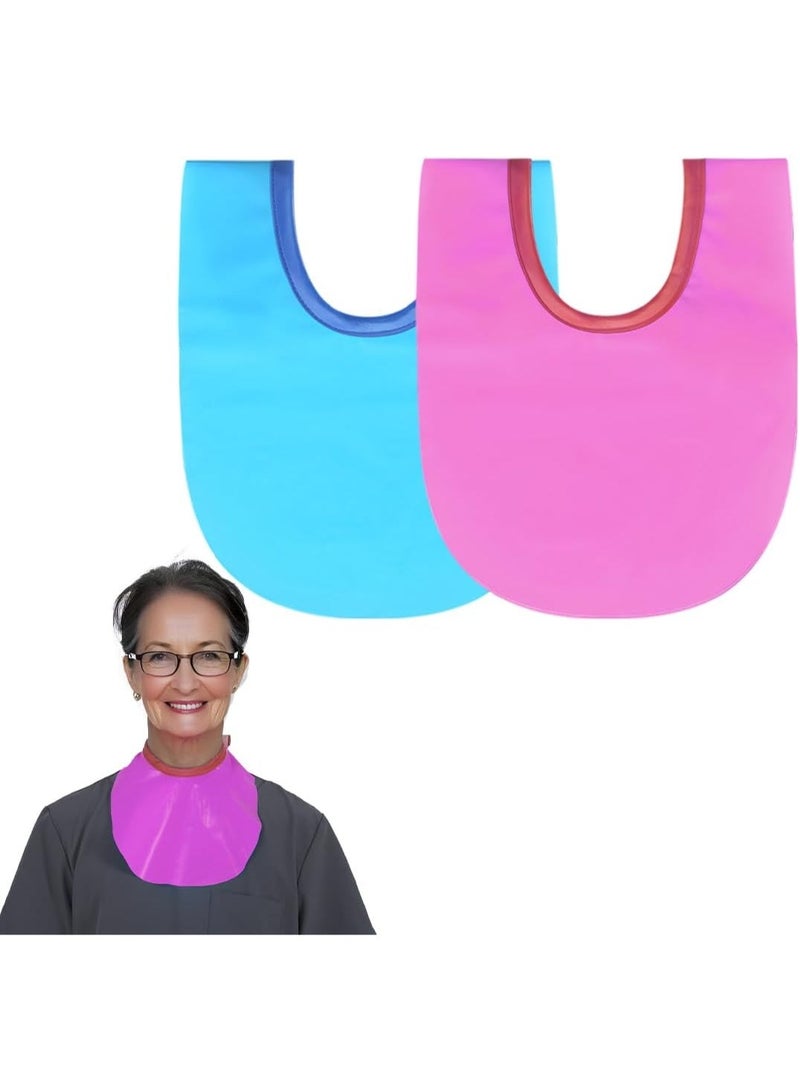 EHUSPU Tracheostomy Shower Cover Neck Stoma Protector for Tracheostomy,Waterproof Shower Shield Neck Stoma Guard (Blue and Rose Red-2pc) - Image 1